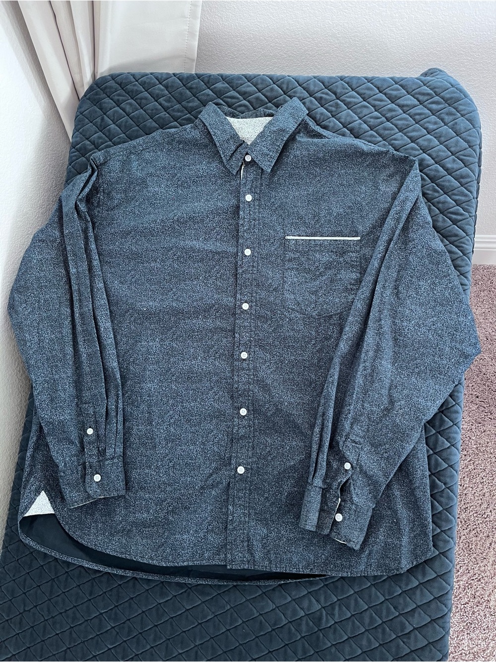 Paper Denim & Cloth Blue/ Navy Long-Sleeve Button-Up Shirt 100% Cotton Size 3X